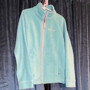 Girls 7 Columbia Light Blue Fleece Jacket
